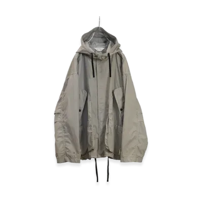 ANCELLM Hooded Field Shirt Jacket "Gray"