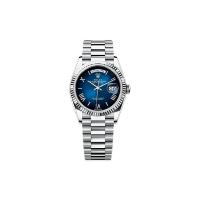 ROLEX Day-Date 36mm Platinum 128236 "Blue Ombre"