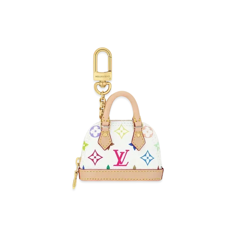 Louis Vuitton x Takashi Murakami Micro Alma Bag Charm Monogram Multicolor "Blanc"