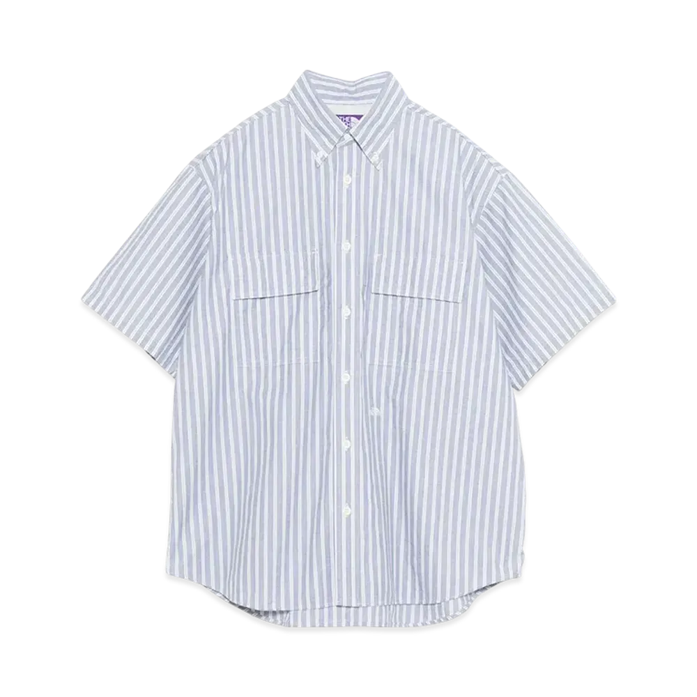The North Face PURPLE LABEL Button Down Striped Field S/S Shirt "Navy"