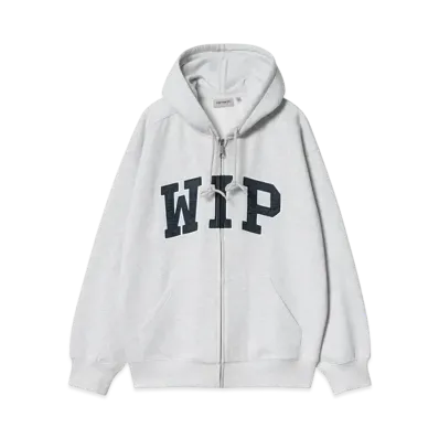Carhartt WIP Hooded Wip Sweat Jacket "Ash Heather(Stone Washed)"