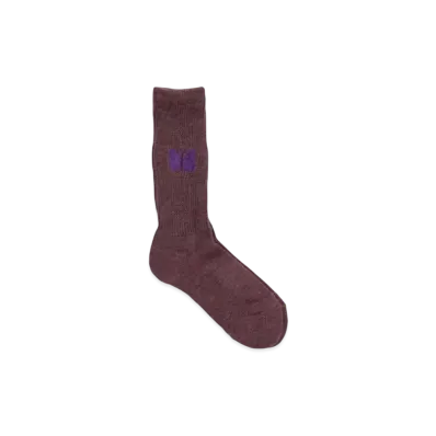 NEEDLES Merino Wool Pile Socks "Plum" PU066