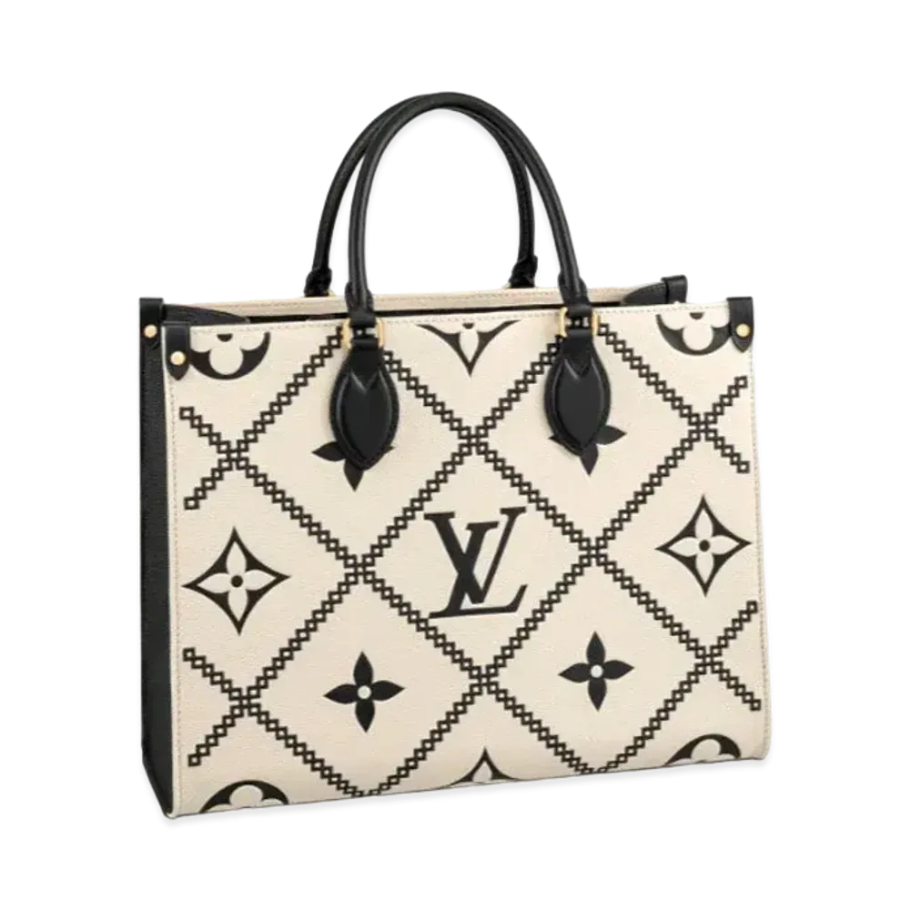 Louis Vuitton On The Go MM Monogram Empreinte "Creme"