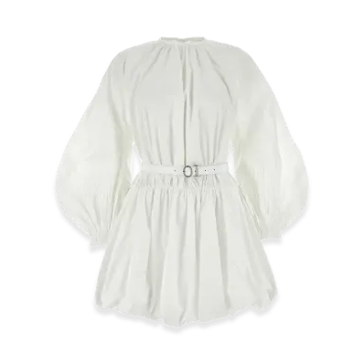 Jil Sander Women's Cotton Mini Dress "White"