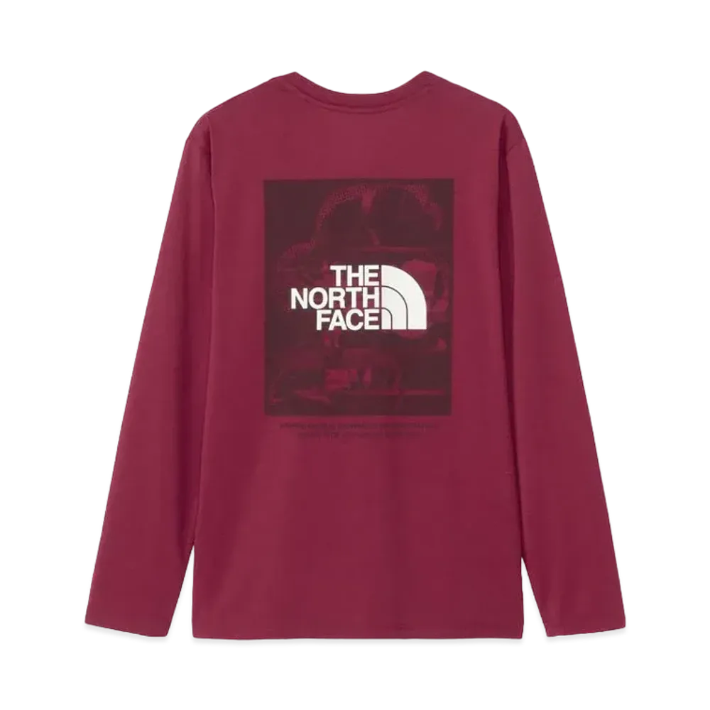 The North Face Long Sleeve Digital Box Logo Tee "Beetroot"