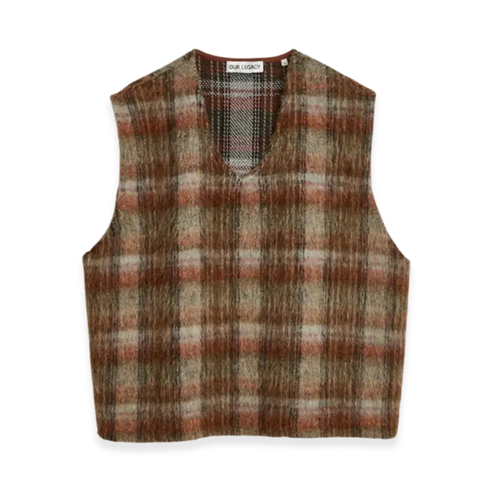 OUR LEGACY Double Lock Vest Mohair "Ament Check"