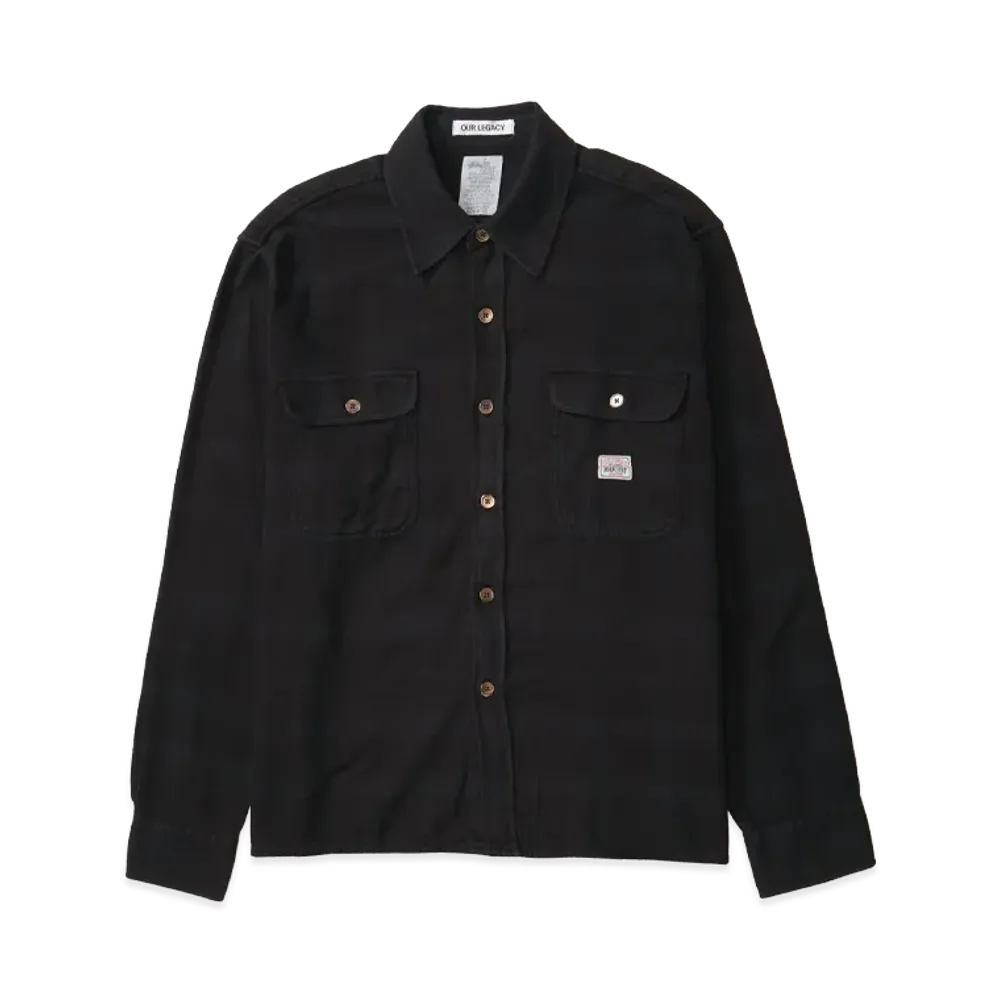 Stussy x Our Legacy Work Shop Country Shirt "Washed Black Flannel Check"