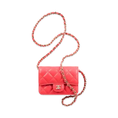 CHANEL Classic Chain Clutch Lambskin "Red"