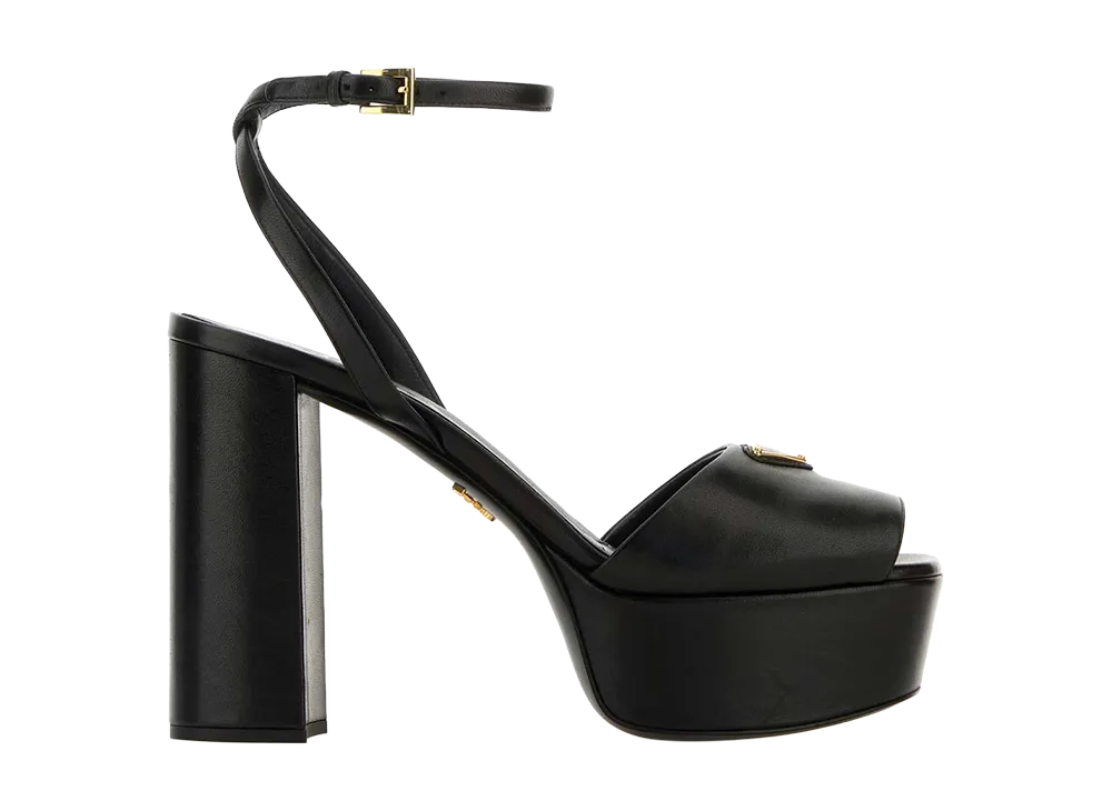 PRADA Women's Nappa Leather Sandals "Black"