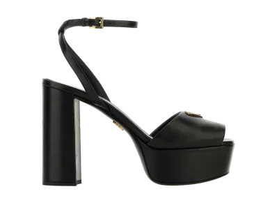 PRADA Women's Nappa Leather Sandals "Black"