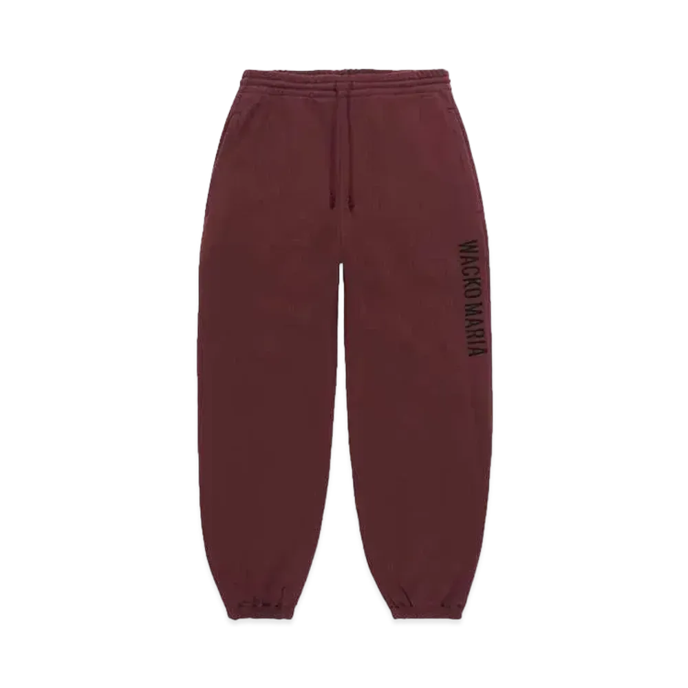 WACKO MARIA Middle Weight Sweat Pants "Burgundy"