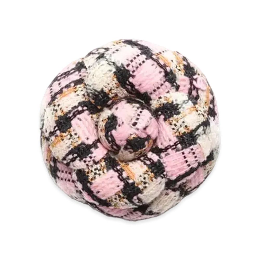 CHANEL Camellia Wool & Cotton Tweed "Pink/Ecru/Light Beige/Black"