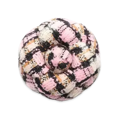 CHANEL Camellia Wool & Cotton Tweed "Pink/Ecru/Light Beige/Black"