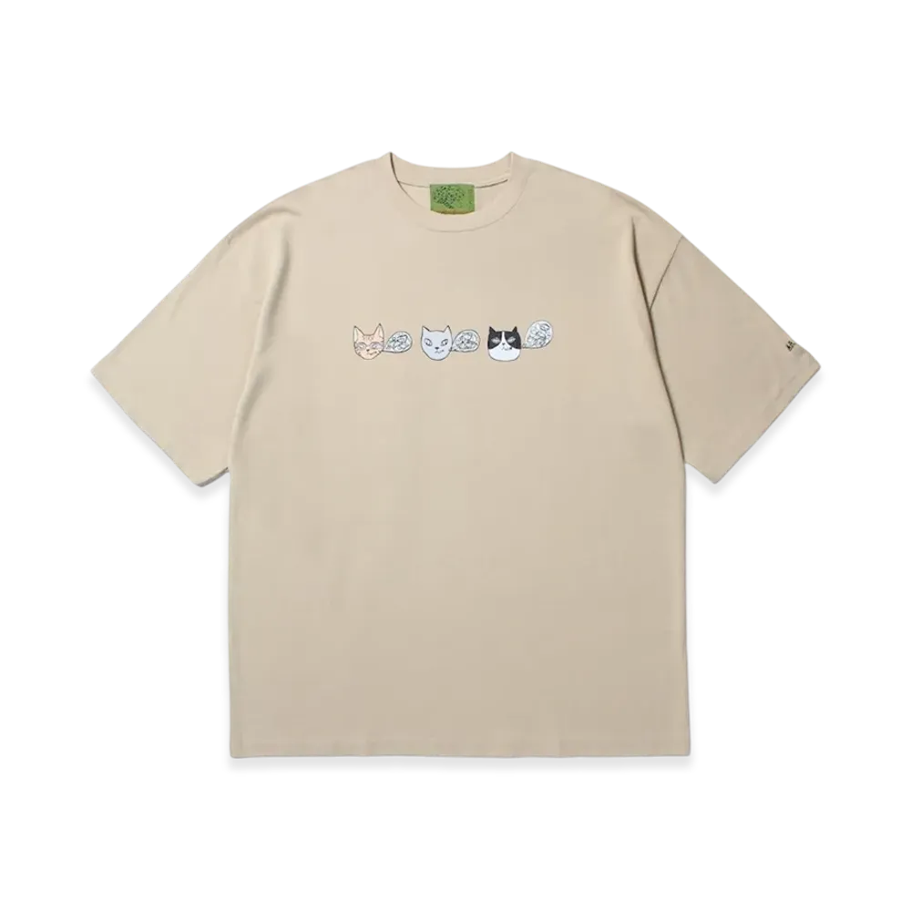 APHRODITEGANG NOKO x BUDSPOOL Namedaruma Cat S/S Tee "Beige"