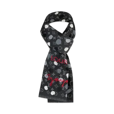Louis Vuitton x Yayoi Kusama Painted Dots Stole "Noir"
