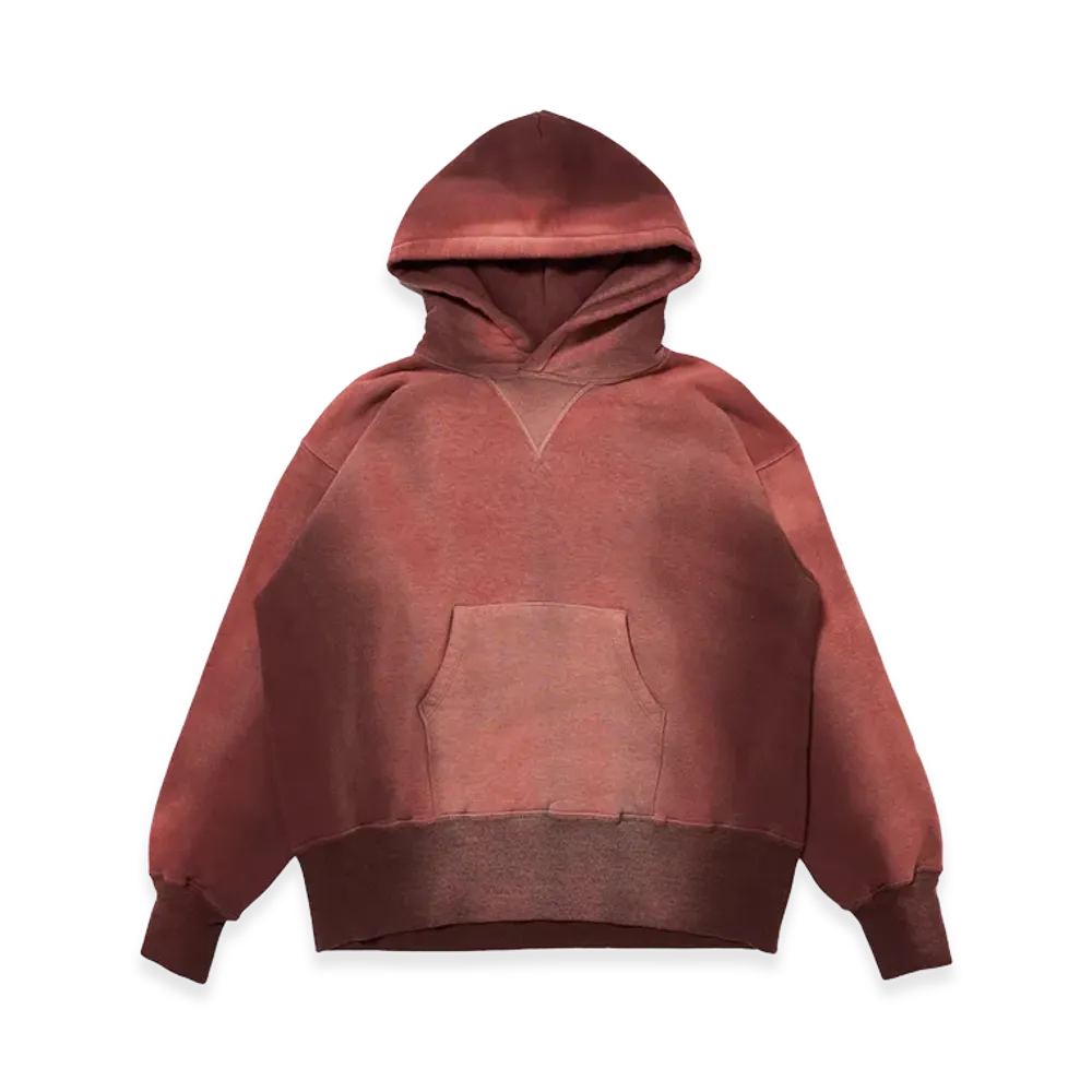 T.T Taiga Takahashi LOT.606 Hooded Sweat Shirt "Bleached Burgundy"