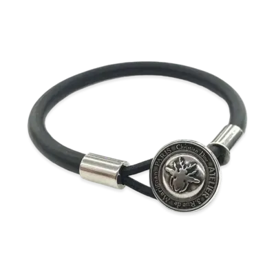 Dior DiorHomme Dior Atelier Bee Leather Bracelet "Silver"