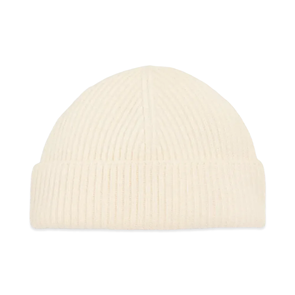 AMI PARIS Wool Ami Leather Label Beanie "White"