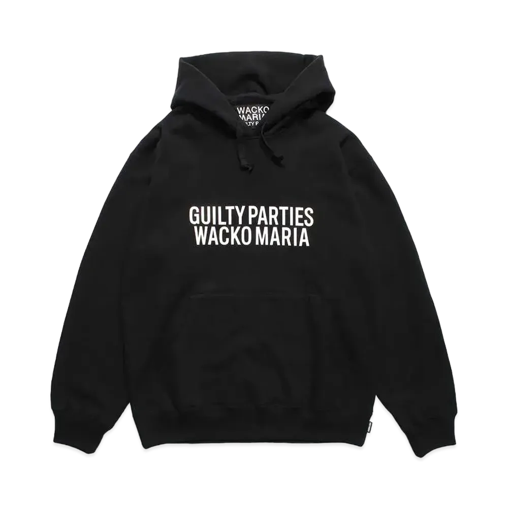 WACKO MARIA Heavy Weight Pullover Hooded Sweat Shirt "Black"