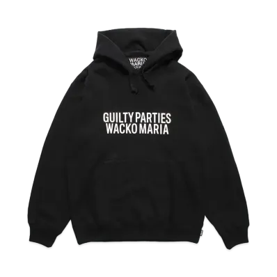 WACKO MARIA Heavy Weight Pullover Hooded Sweat Shirt "Black"
