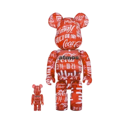 Bearbrick atmos x Coca-Cola Clear/Red 100% & 400%