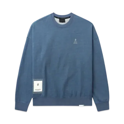 A BATHING APE Bape Black Embroidery Indigo Sweatshirt "Indigo"