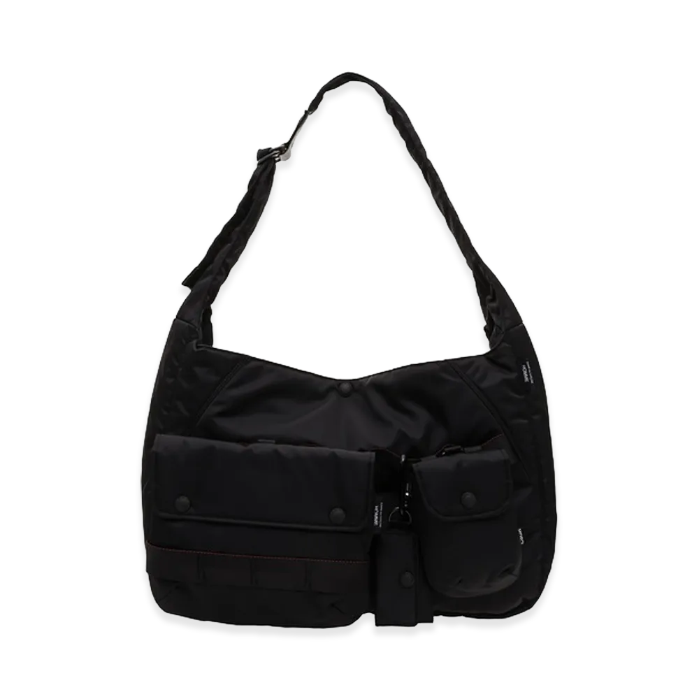 COMME des GARCONS HOMME Nylon Twill 3-Pocket Moon Bag "Black"