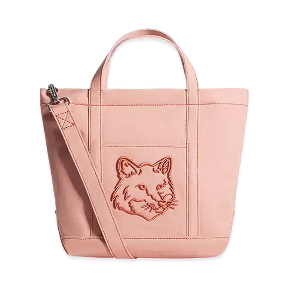 Maison Kitsune Fox Head Small Tote "Porcelaine Pink"