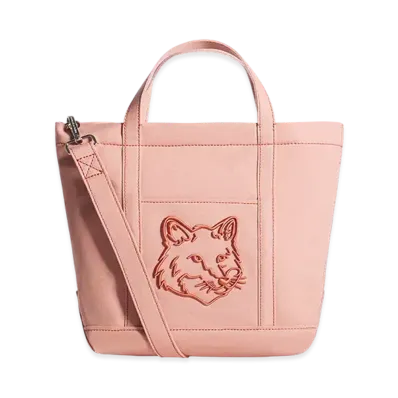 Maison Kitsune Fox Head Small Tote "Porcelaine Pink"