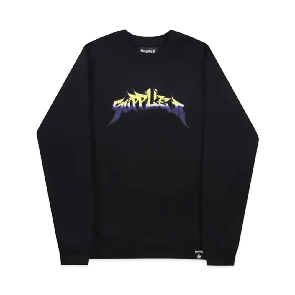 SUPPLIER Graffiti Logo Crewneck "Black"