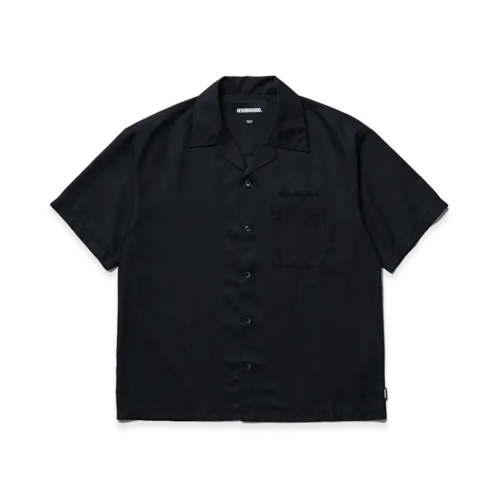 NEIGHBORHOOD Solid Color Hawaiian Shirt SS "Black"