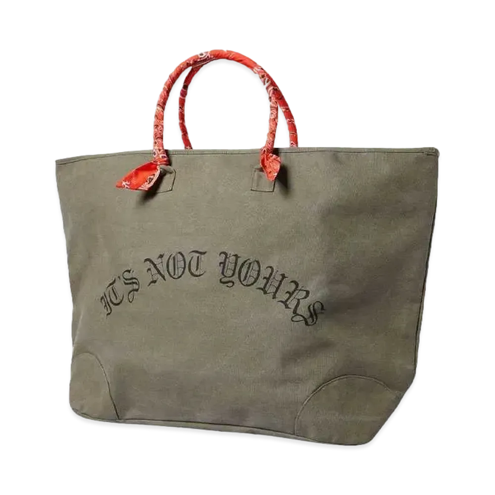 TAIN DOUBLE PUSH BIG TOTE BAG "KHAKI"