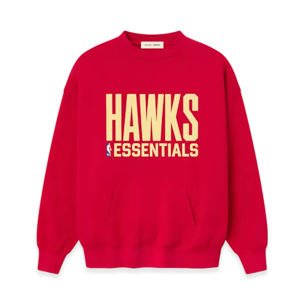 FEAR OF GOD ESSENTIALS Hawks Sport Crewneck "Red"