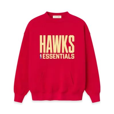 FEAR OF GOD ESSENTIALS Hawks Sport Crewneck "Red"