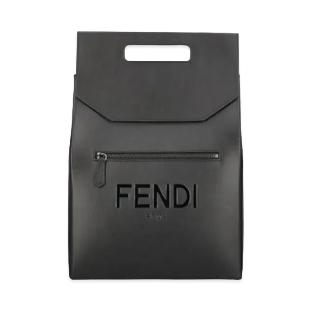 FENDI Back Pack Leather Backpack "Black"