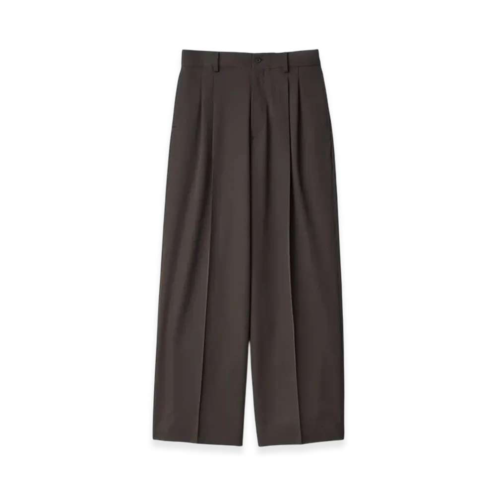 ssstein Long Wide Trousers "Grey Khaki"