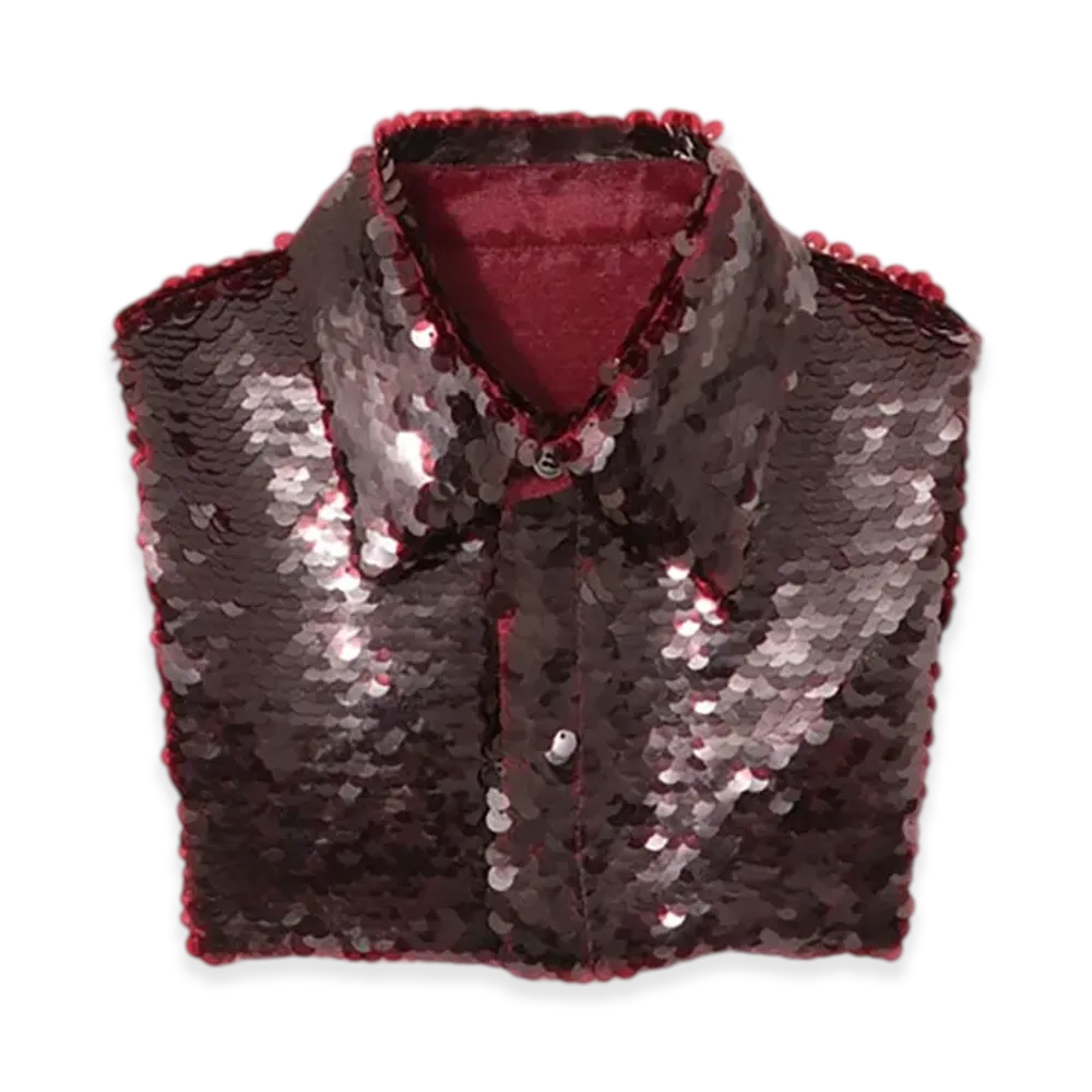 UNDERCOVER Sequin Collar "Bordeaux"