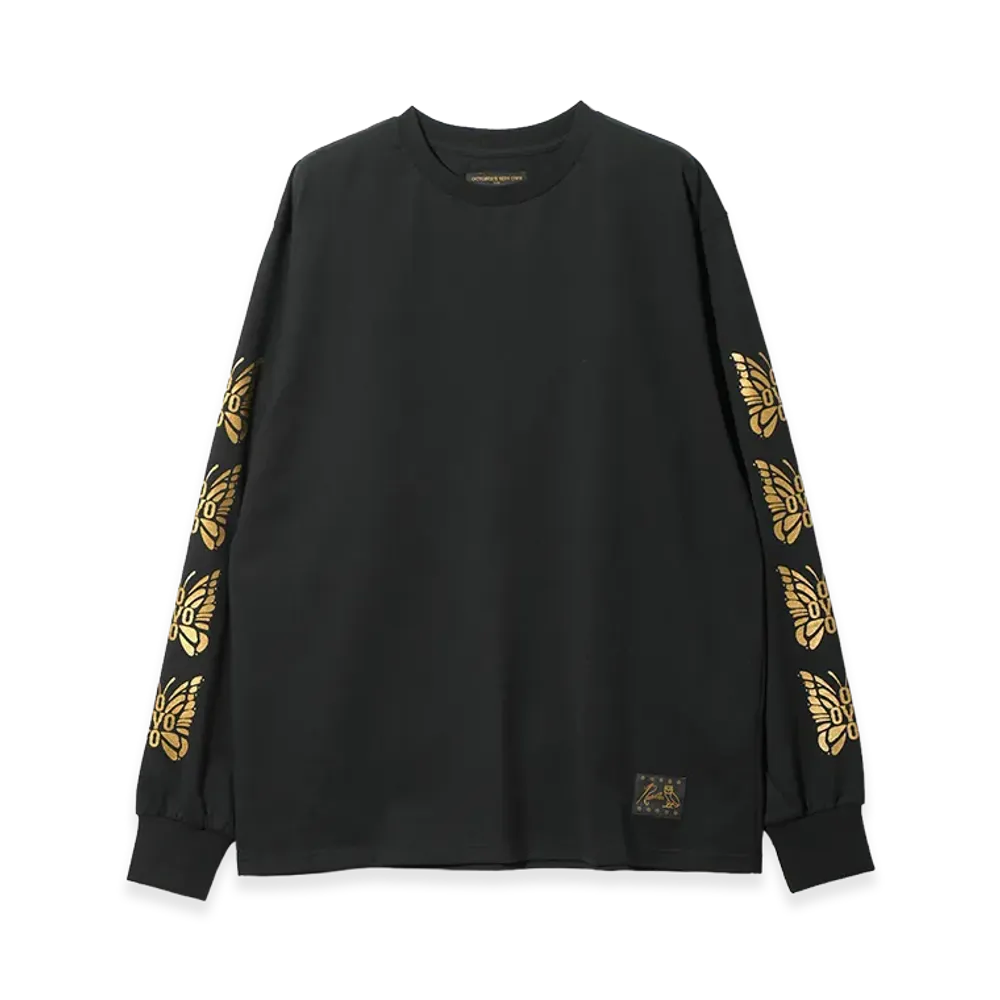 NEEDLES x OCTOBER’S VERY OWN Printed Sleeves Tee "Black"