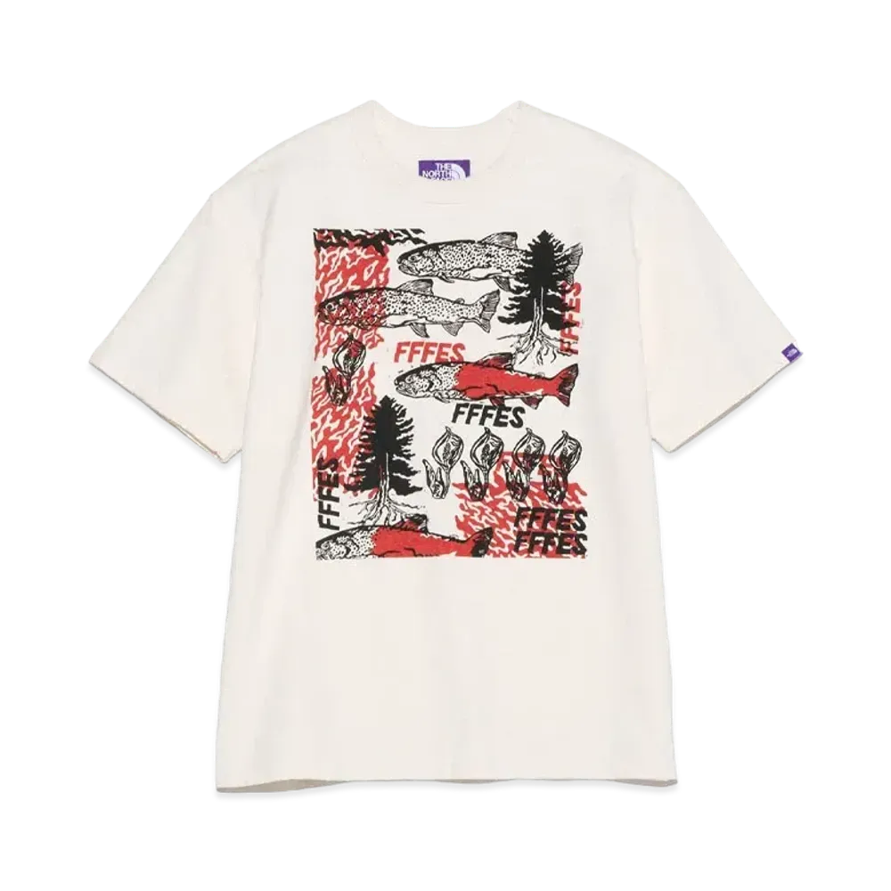 The North Face PURPLE LABEL FFFES Patterned Graphic Tee "Natural"