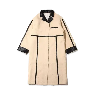 atmos pink Different Material Docking Boa Coat "Ivory"