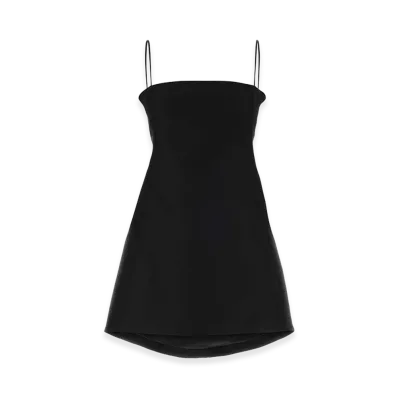 BALENCIAGA Women's Wool Blend Mini Dress "Black"