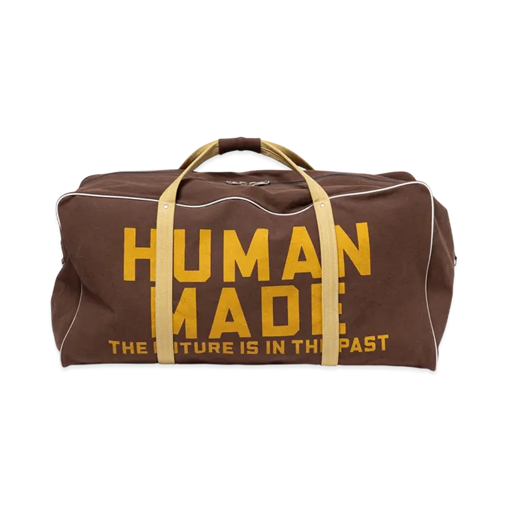 HUMAN MADE Canvas Boston Bag Large "Brown"