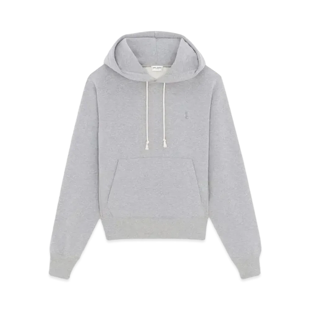 Saint Laurent Women's Cassandre Hoodie "Gris Chine"