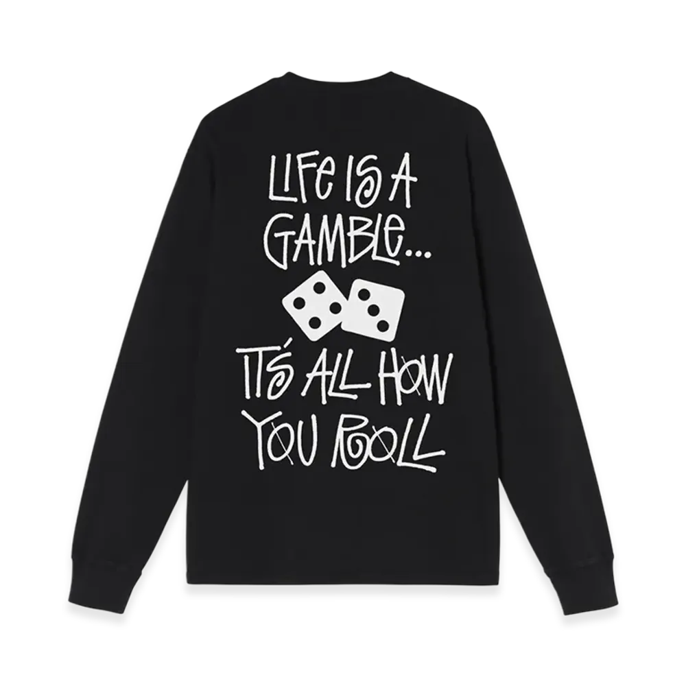 Stussy Life Is A Gamble Pigment Dyed LS Tee "Black"