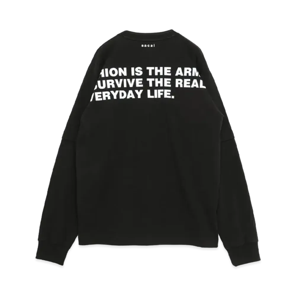 sacai Bill Cunningham Graphic Print Long Sleeve T-Shirt "Black"