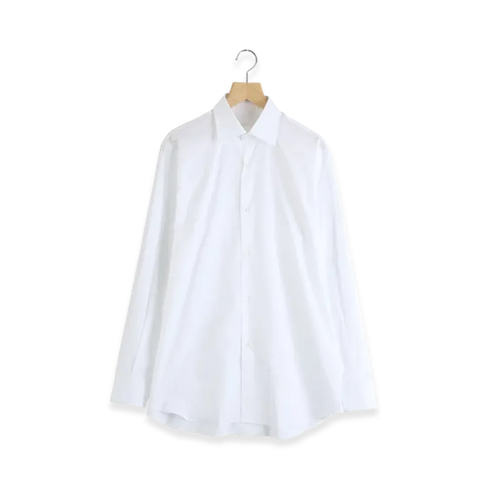 COMOLI Twill Dress Shirt "White"