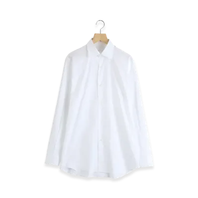 COMOLI Twill Dress Shirt "White"