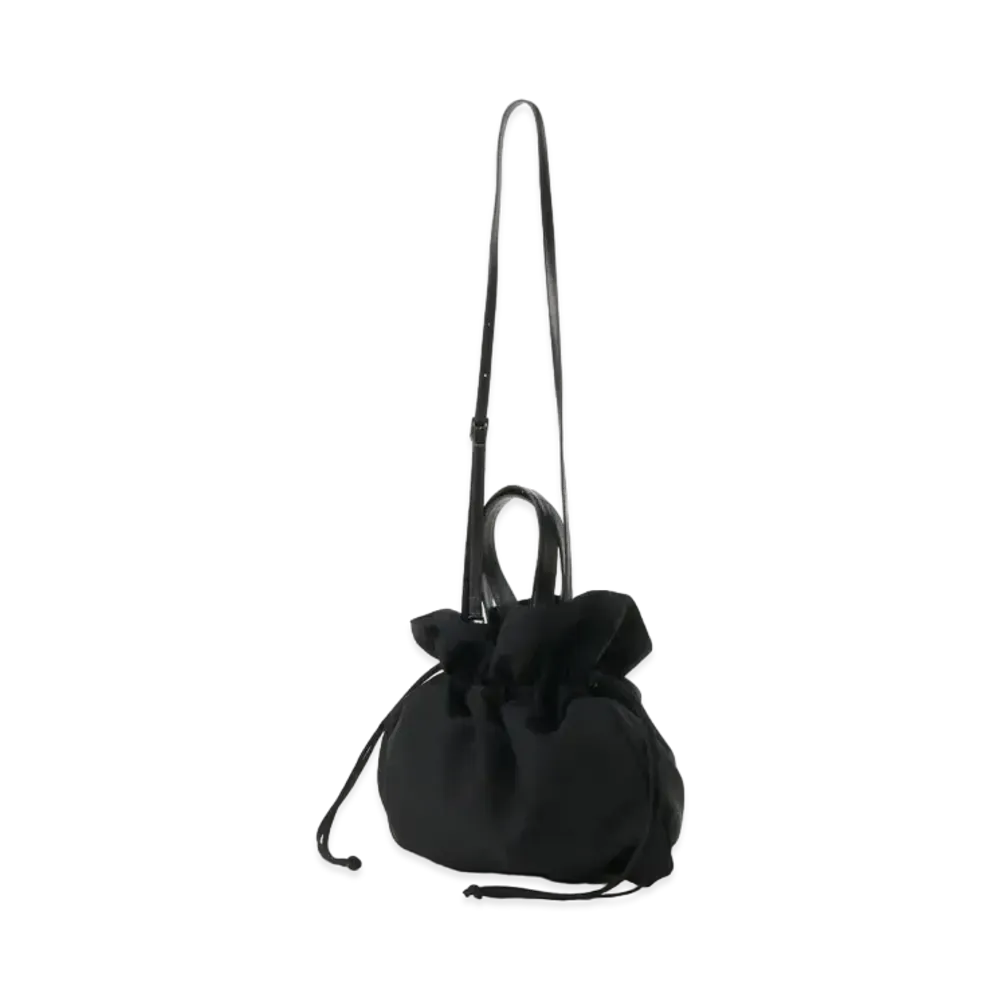 Yohji Yamamoto Y's WOOL GABARDINE PURSE BAG "Black/Black"