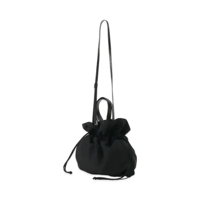 Yohji Yamamoto Y's WOOL GABARDINE PURSE BAG "Black/Black"