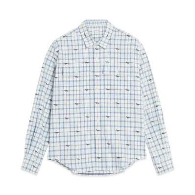 Maison Kitsune Double Pocket Skate Shirt "Sky/Breton Blue"